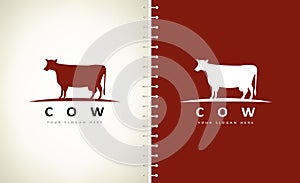 Cow logo vector. Animal design. Cattle logo.